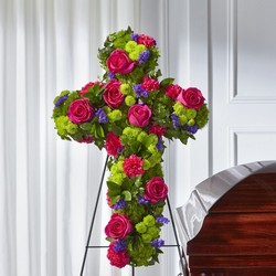 The FTD Tribute Rose Floral Cross From Rogue River Florist, Grant's Pass Flower Delivery